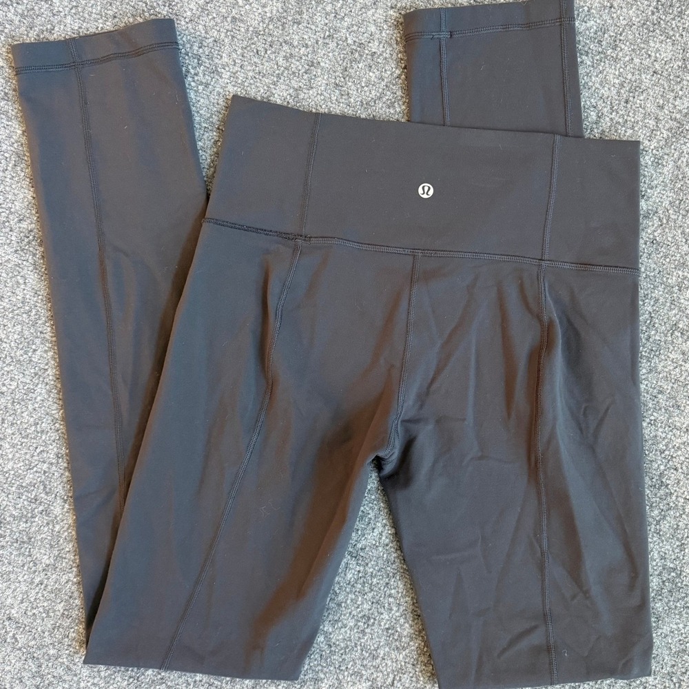 Lululemon 8 Full Length Long Inseam Leggings Grey Yoga Gym Athleisure Pants